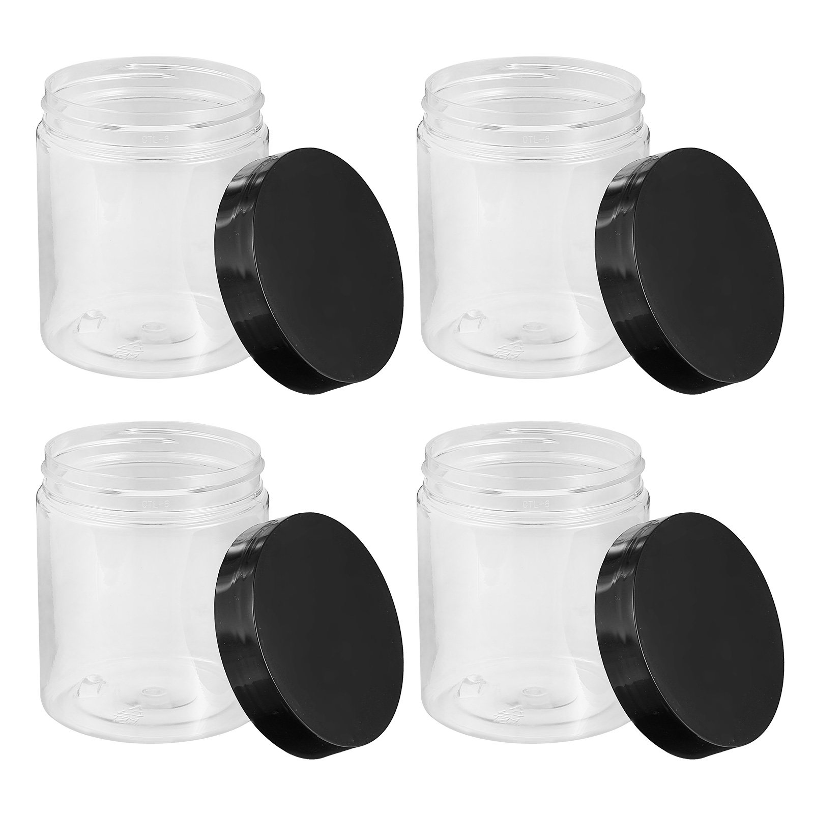Food Storage Jars - 12Pcs Clear Plastic Storage Jars Sealed