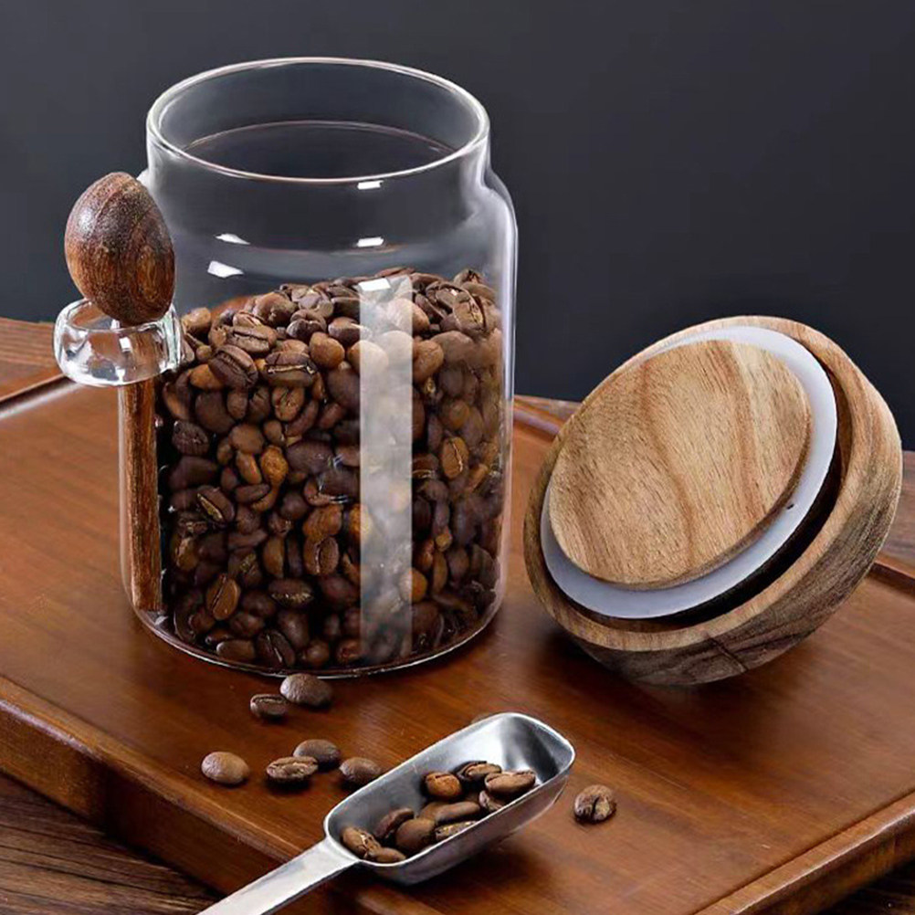 Food Storage Jars - Transparent Glass Food Storage Canister with