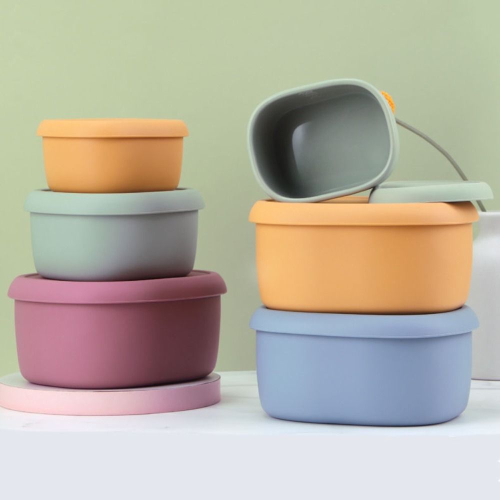 Food Storage Silicone - Reusable With Lid Silicone Lunch Box