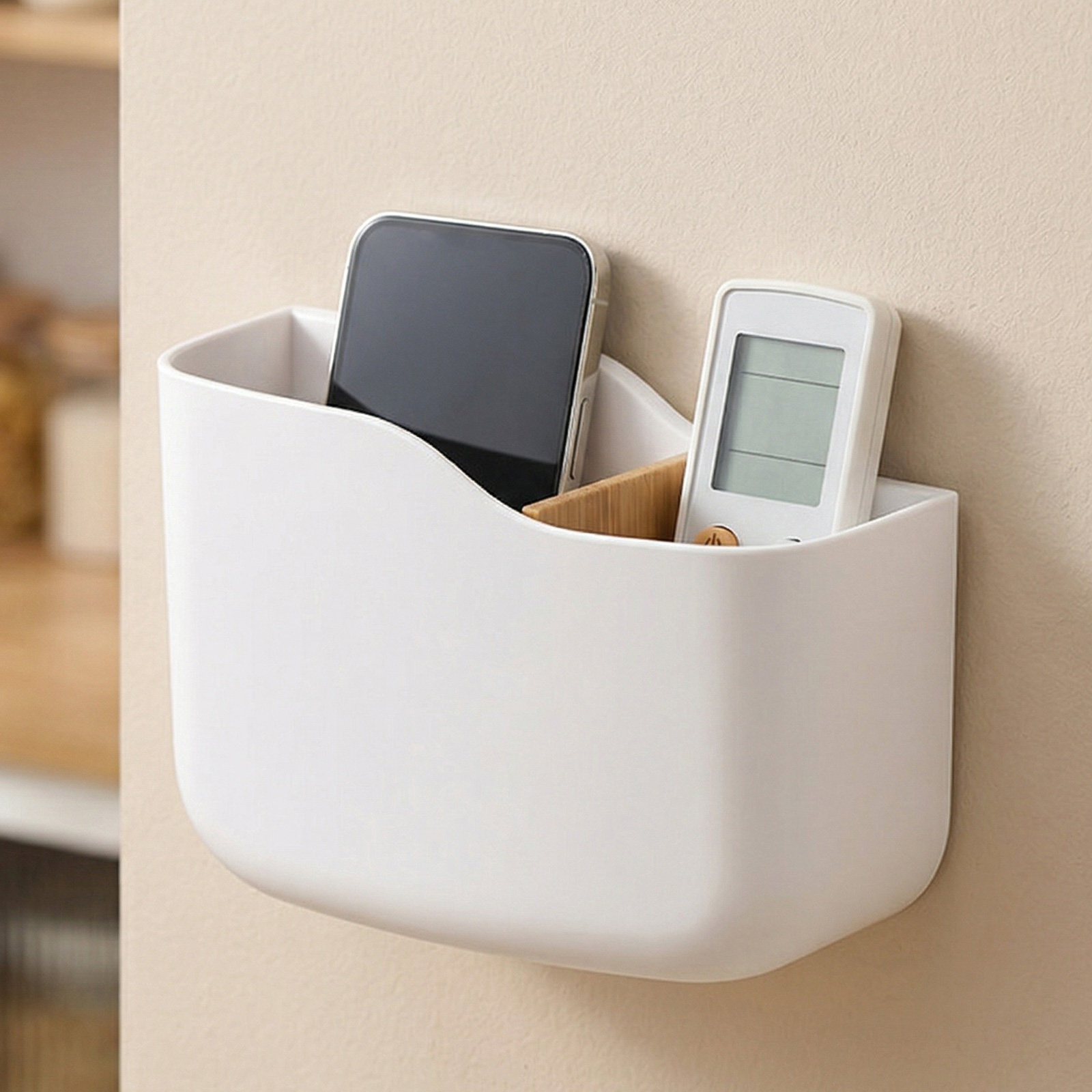 3Pcs Remote Control Holder Wal - Food Storage Plastic Boxes 评论和价格