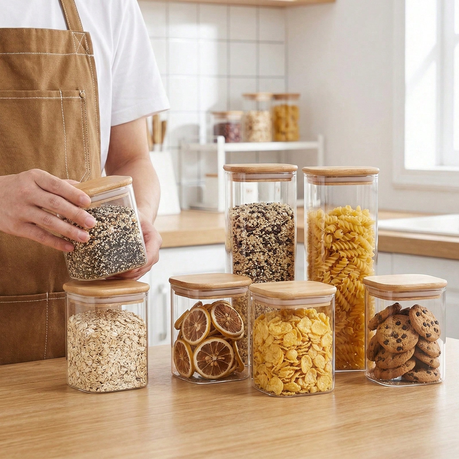 6/12pcs Glass Food Storage Con - Food Storage Organization 评论和价格