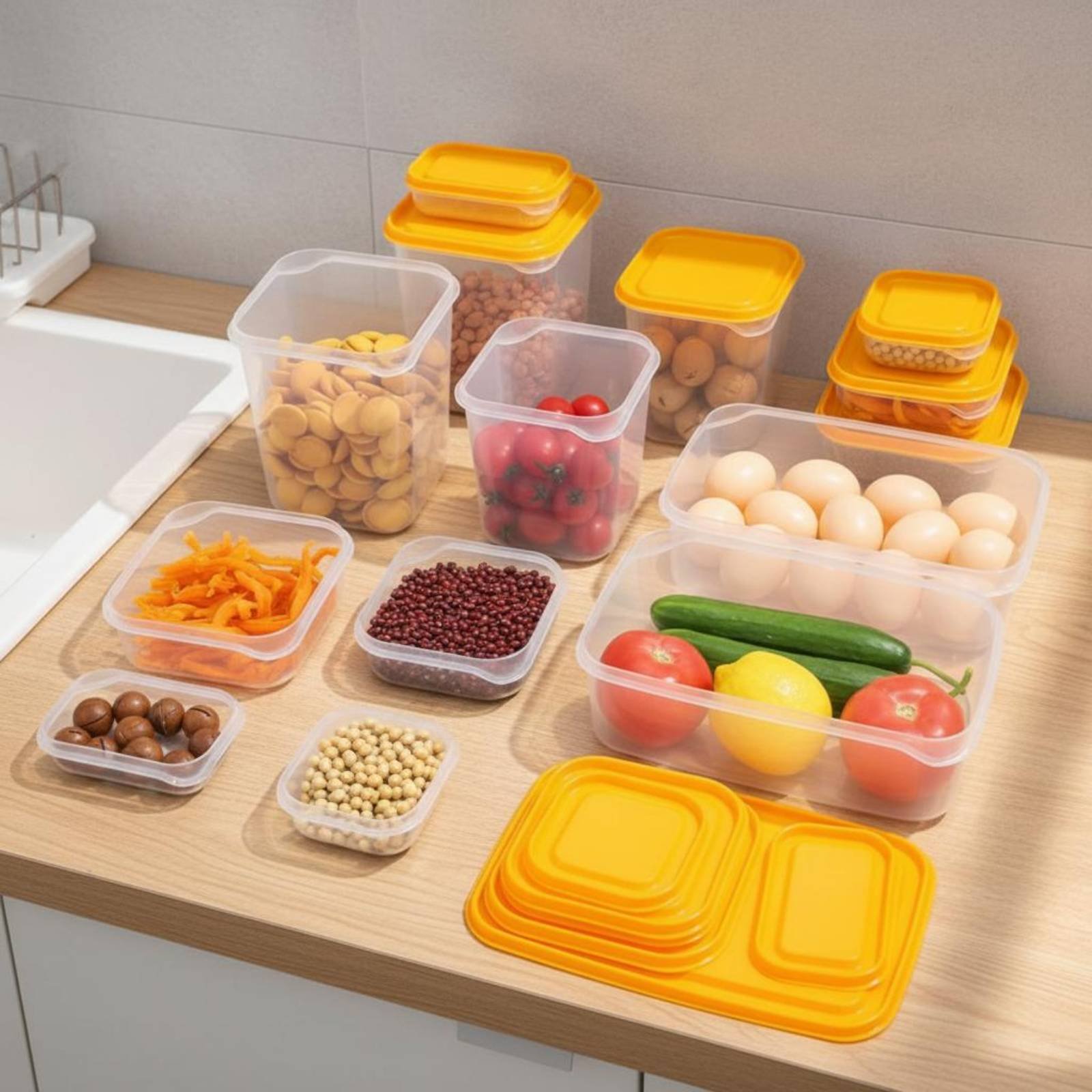 17 Pieces Fridge Storage Box S - Food Storage Plastic Boxes 评论和价格