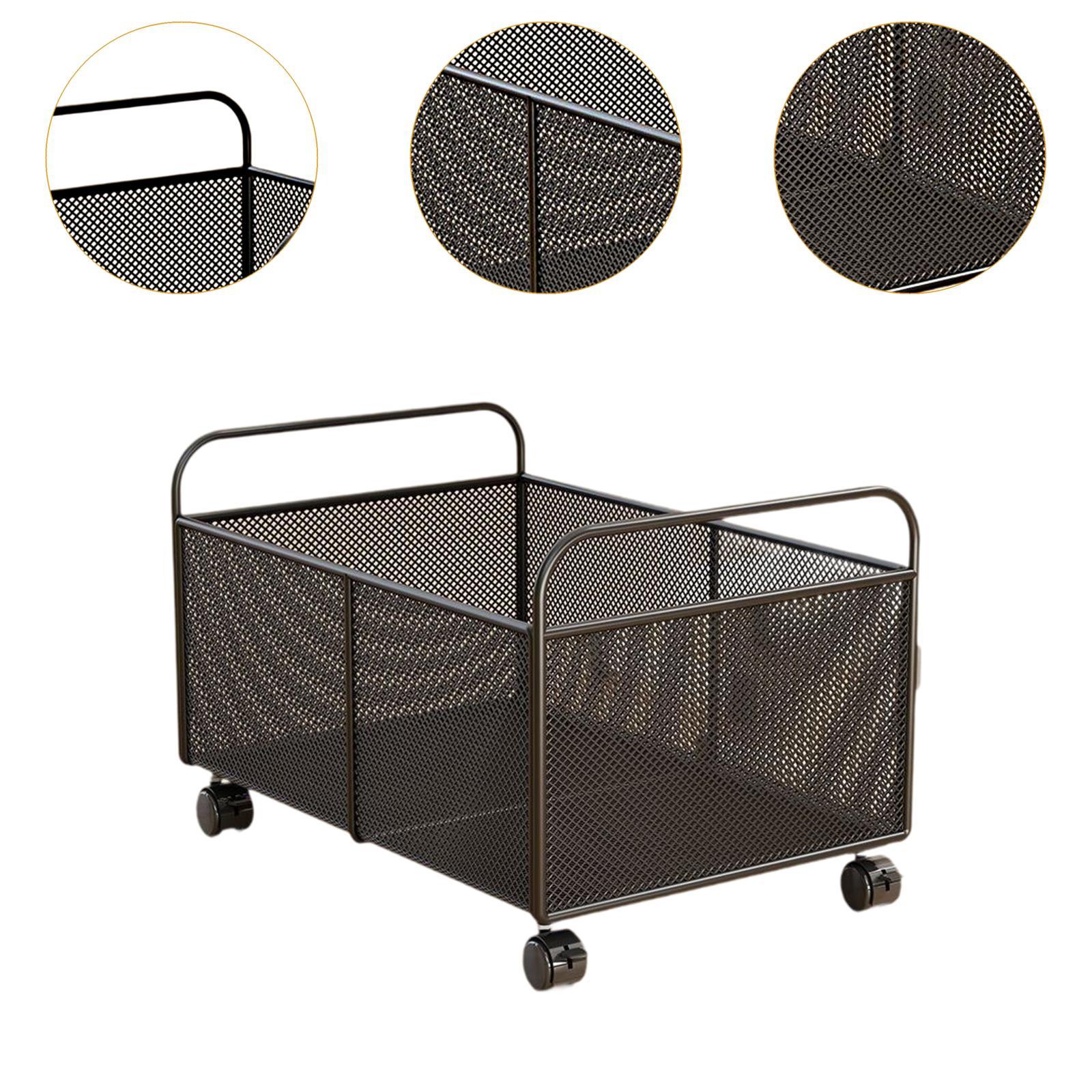 Rustic Iron Mesh Storage Baske - Food Storage On Wheels 评论和价格