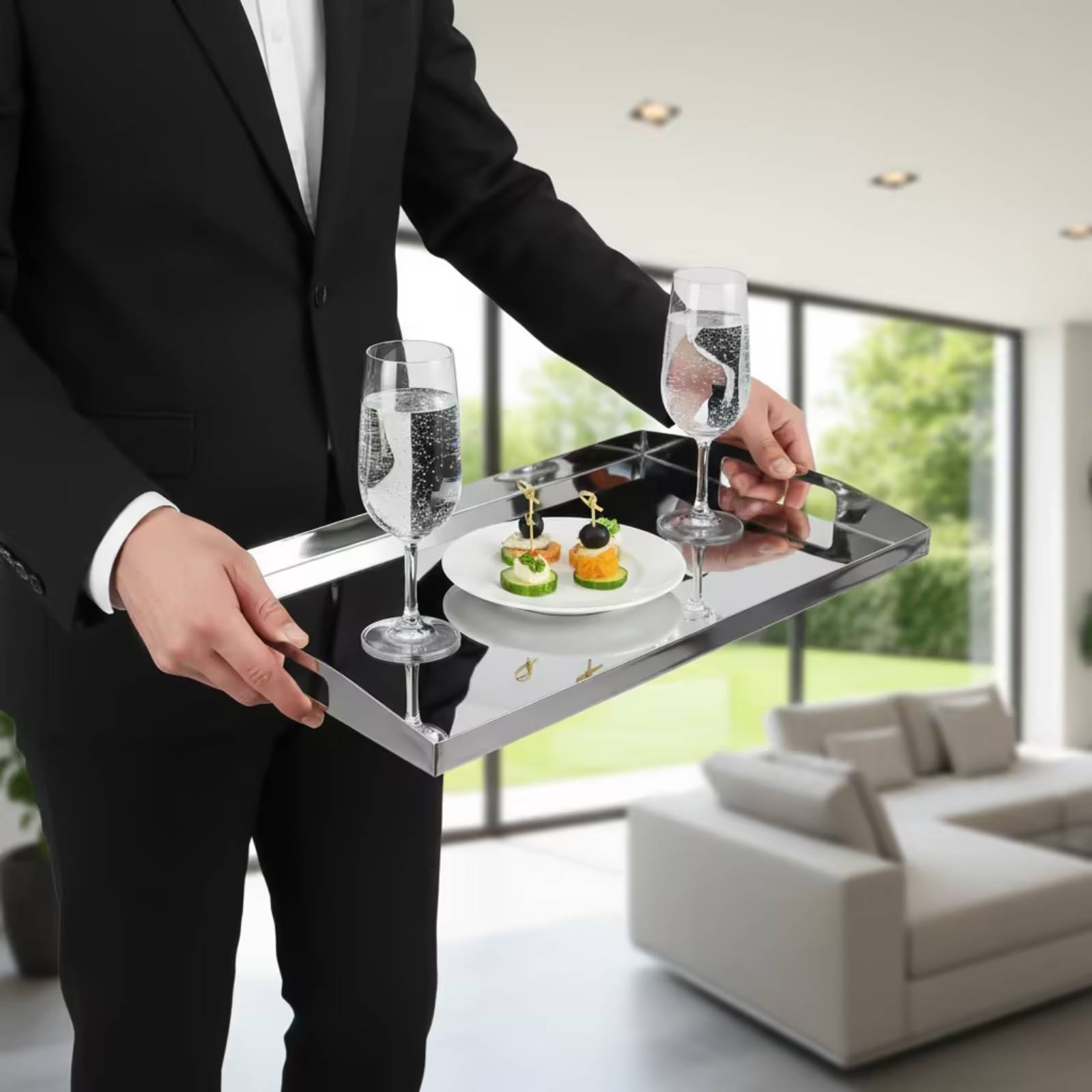 Stainless Steel Tray Mirrored  - Food Storage In Stainless Steel 评论和价格