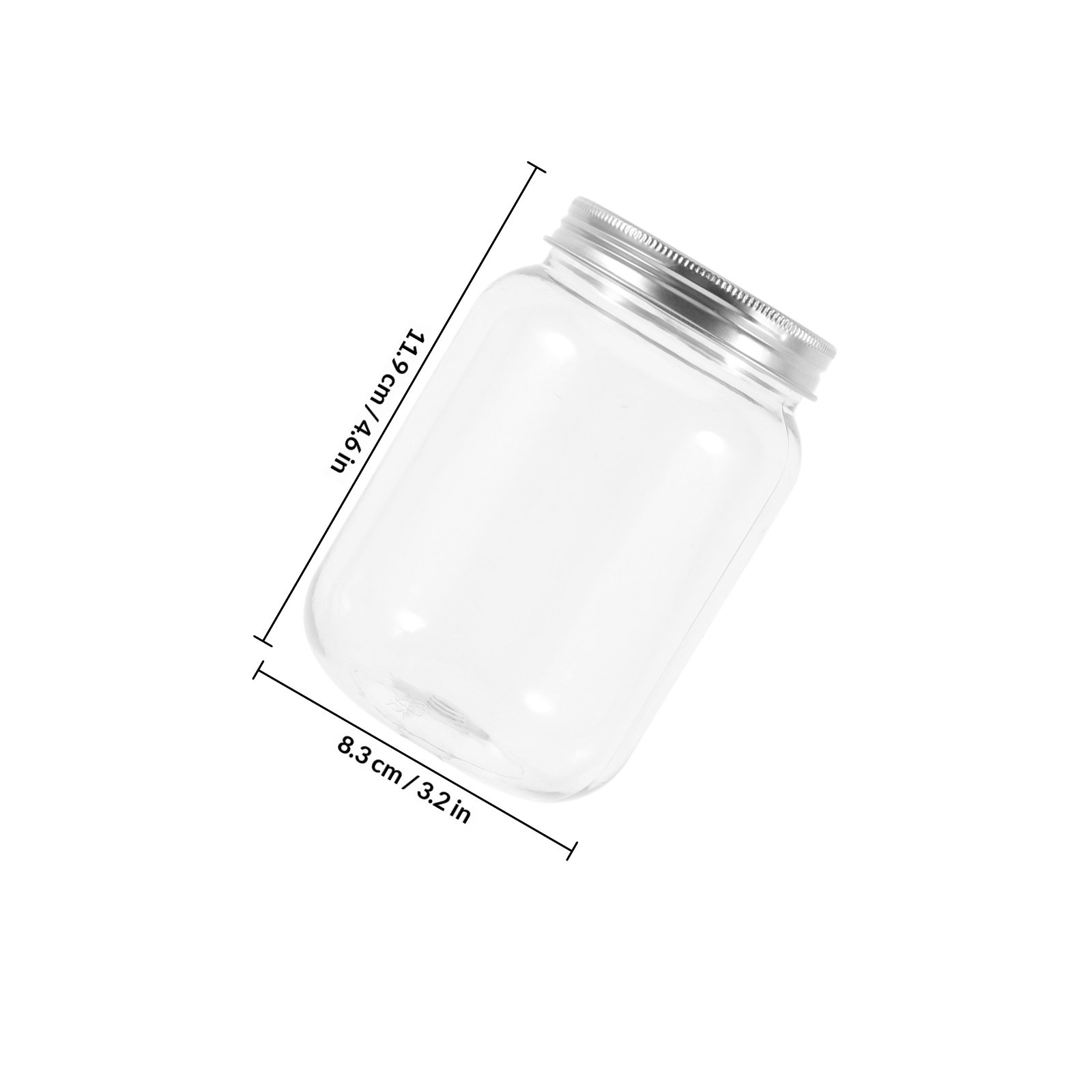 4Pcs Clear Plastic Jars with A - Food Storage Jars 评论和价格