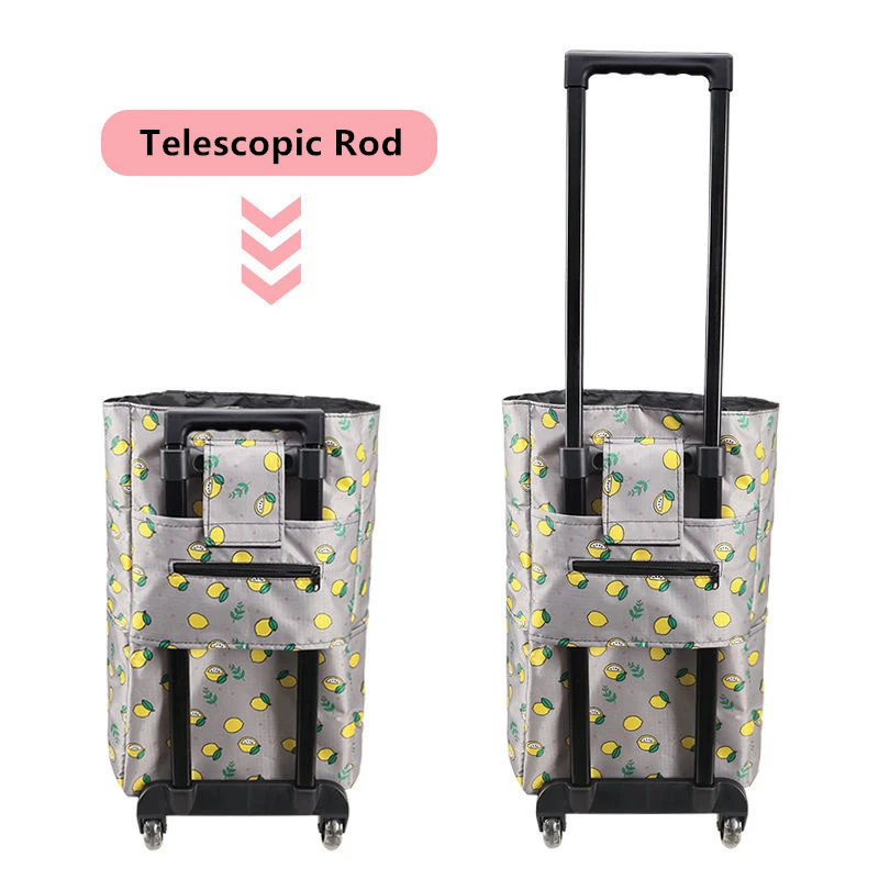 Folding Shopping Bag Women's B - Food Storage On Wheels 评论和价格