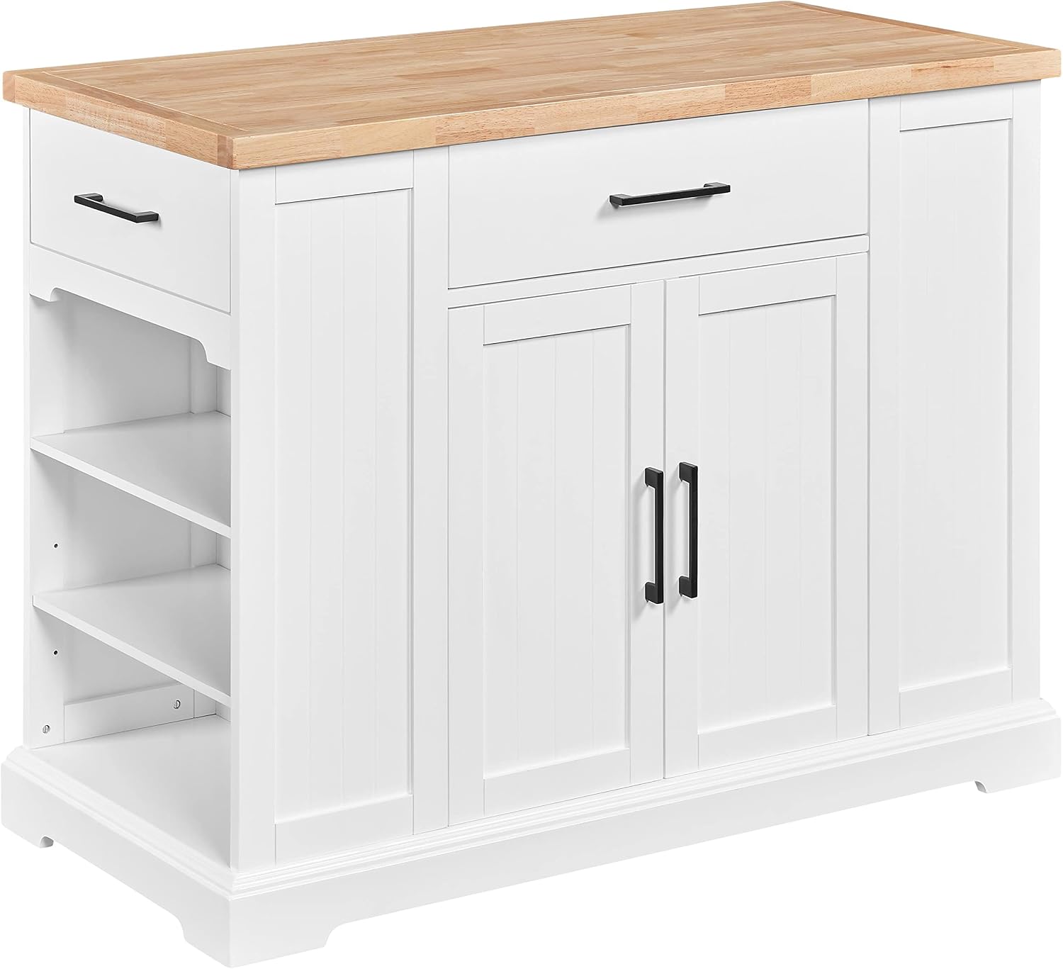 White Rolling Kitchen Island C - Food Storage On Wheels 评论和价格