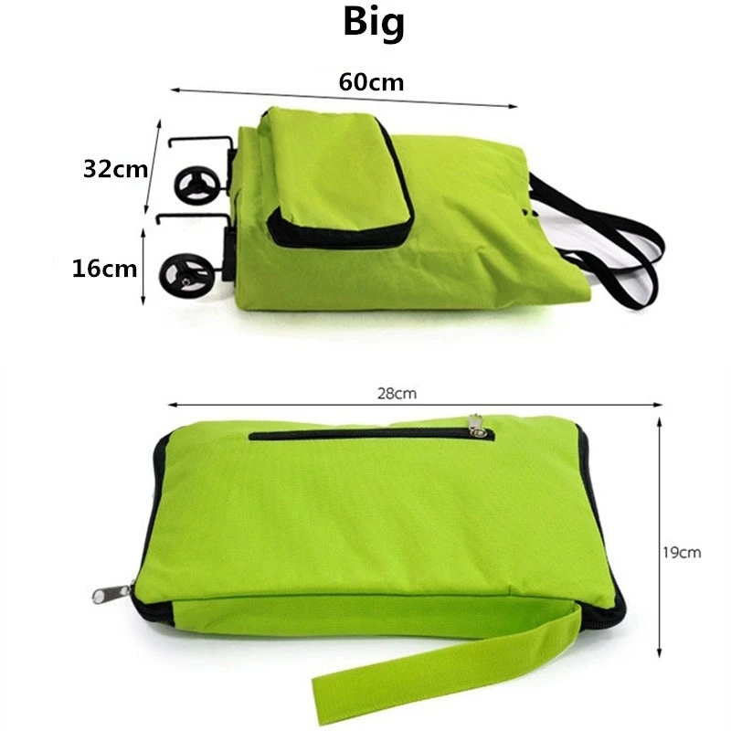 New Folding Shopping Bag On Wh - Food Storage On Wheels 评论和价格
