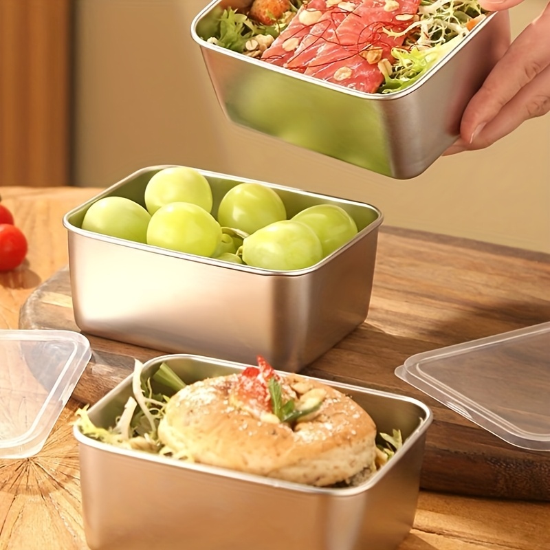 3/6Pcs Stainless Steel Rectang - Food Storage In Stainless Steel 评论和价格