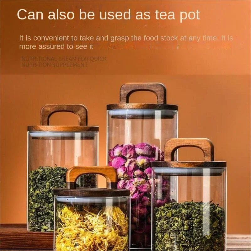 800-2100ml Wood Lid Glass Jar  - Food Storage Lidl 评论和价格