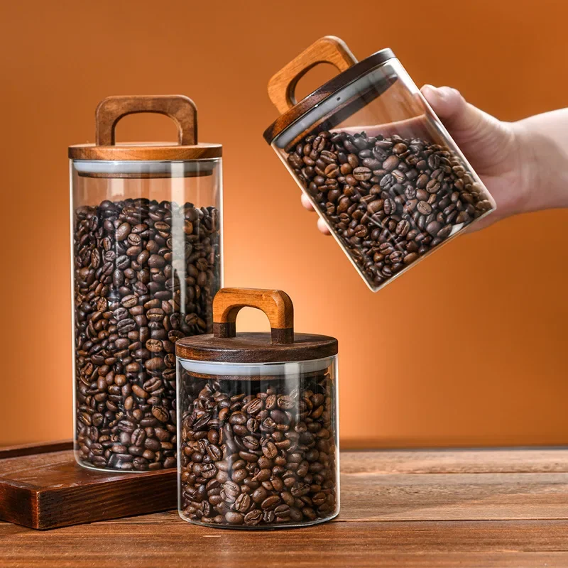 800-2100ml Wood Lid Glass Jar  - Food Storage Lidl 评论和价格