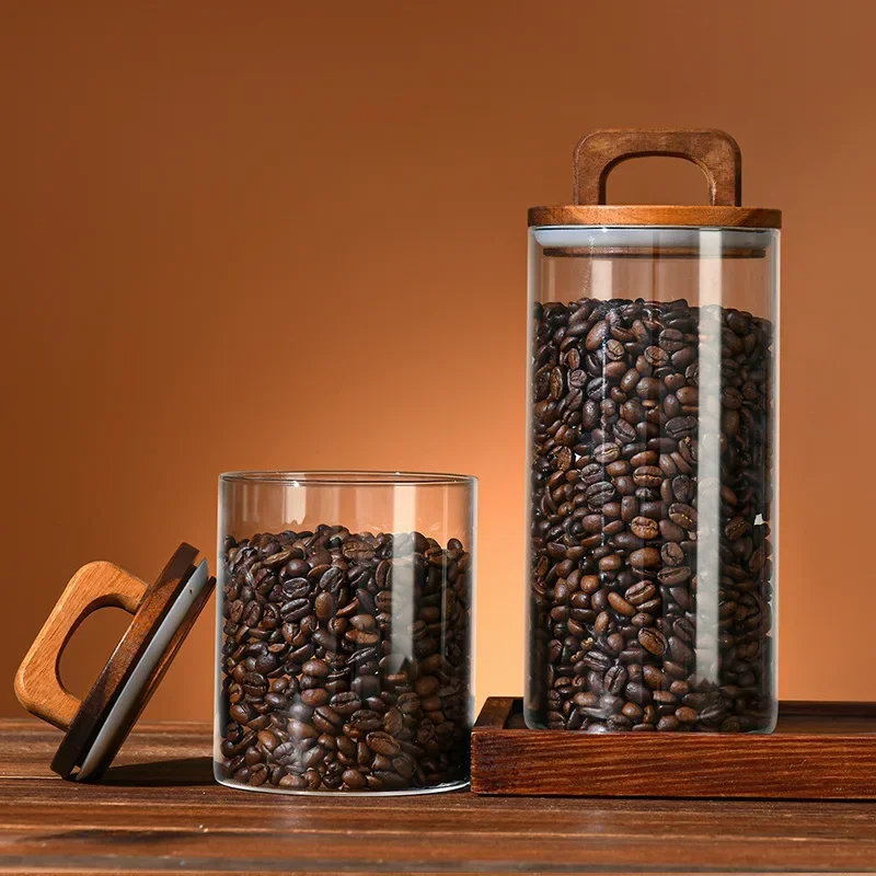 800-2100ml Wood Lid Glass Jar  - Food Storage Lidl 评论和价格