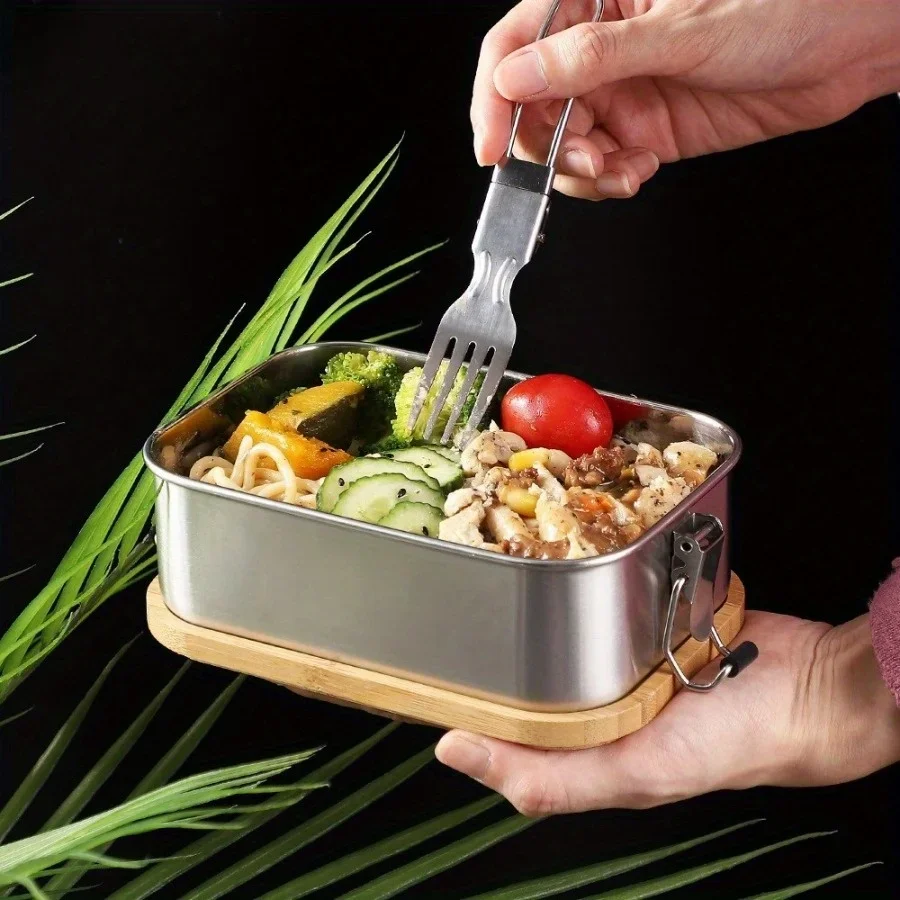 New 304 Stainless Steel Bamboo - Food Storage In Stainless Steel 评论和价格