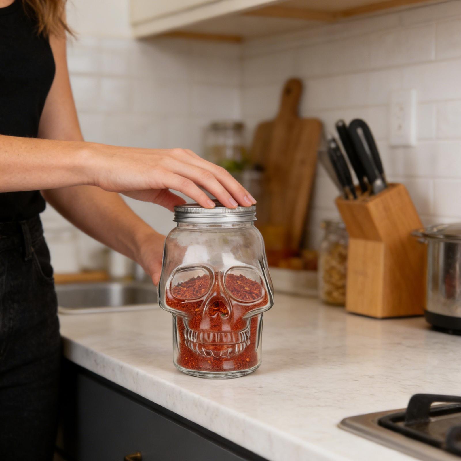 Skull Jars 500ml/800ml Reusabl - Food Storage Lidl 评论和价格