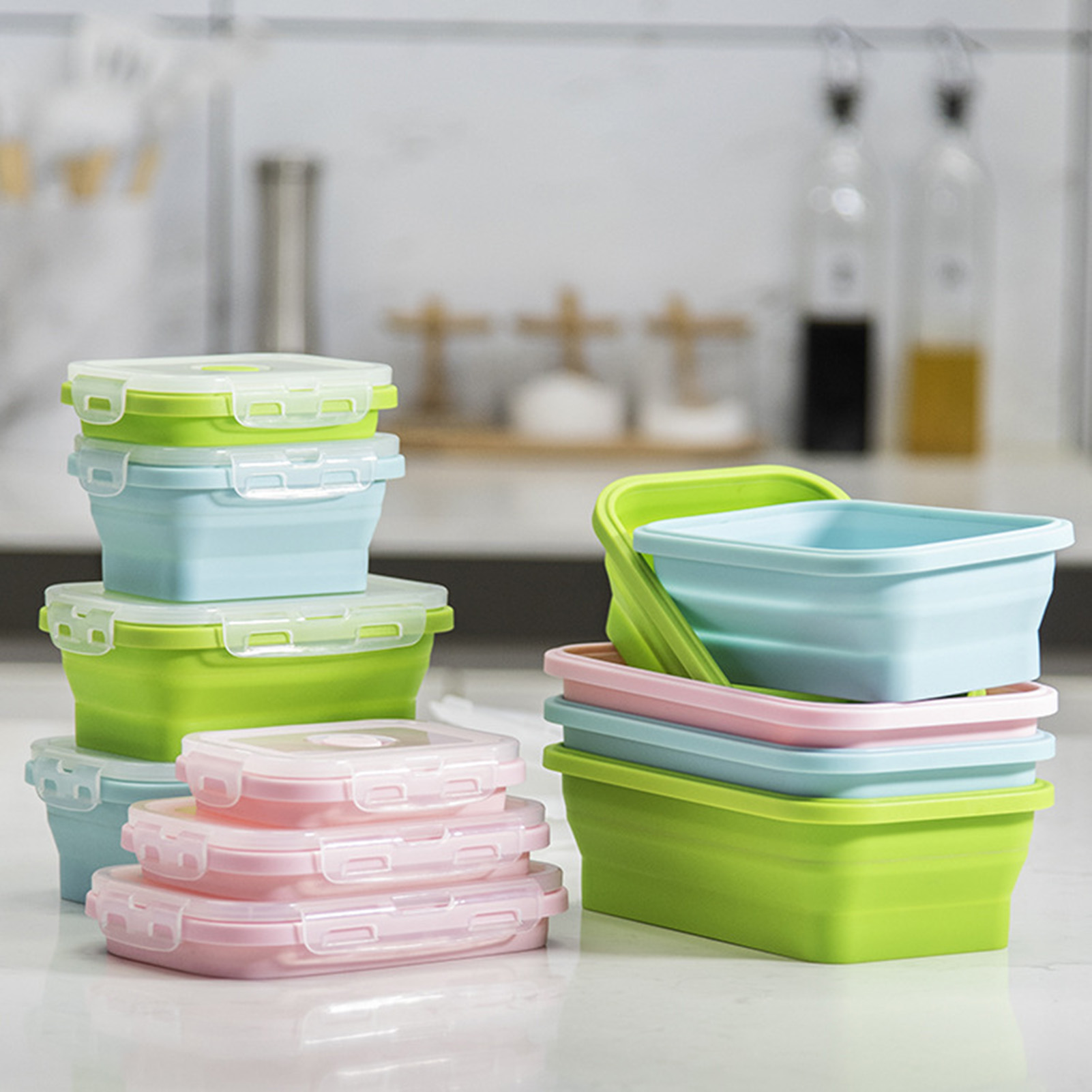 Silicone Lunch Box Food Grade  - Food Storage Silicone 评论和价格