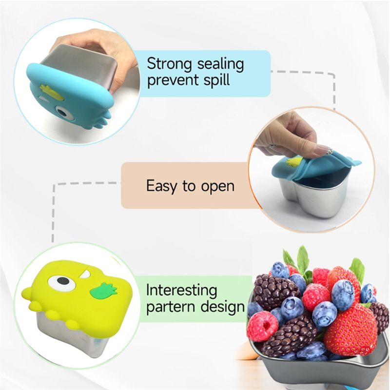 AA94-304 Stainless Steel Dinos - Food Storage Silicone 评论和价格
