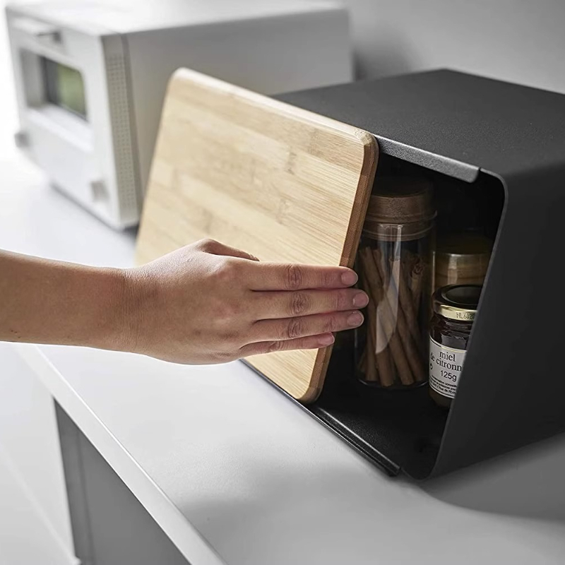 Bamboo Bread Box for Kitchen S - Food Storage Organization 评论和价格