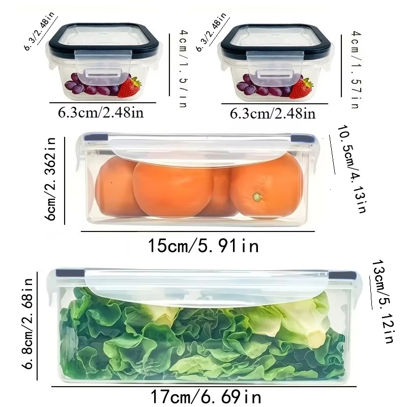 8Pcs Set Includes 4 Containers - Food Storage Organization 评论和价格