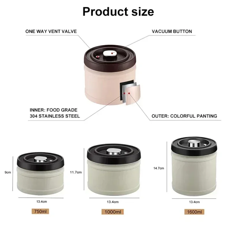 304 Stainless Steel Airtight C - Food Storage Vacuum Containers 评论和价格