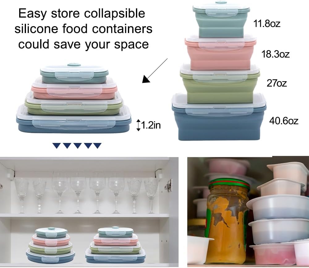 Collapsible Silicone Food Stor - Food Storage Silicone 评论和价格