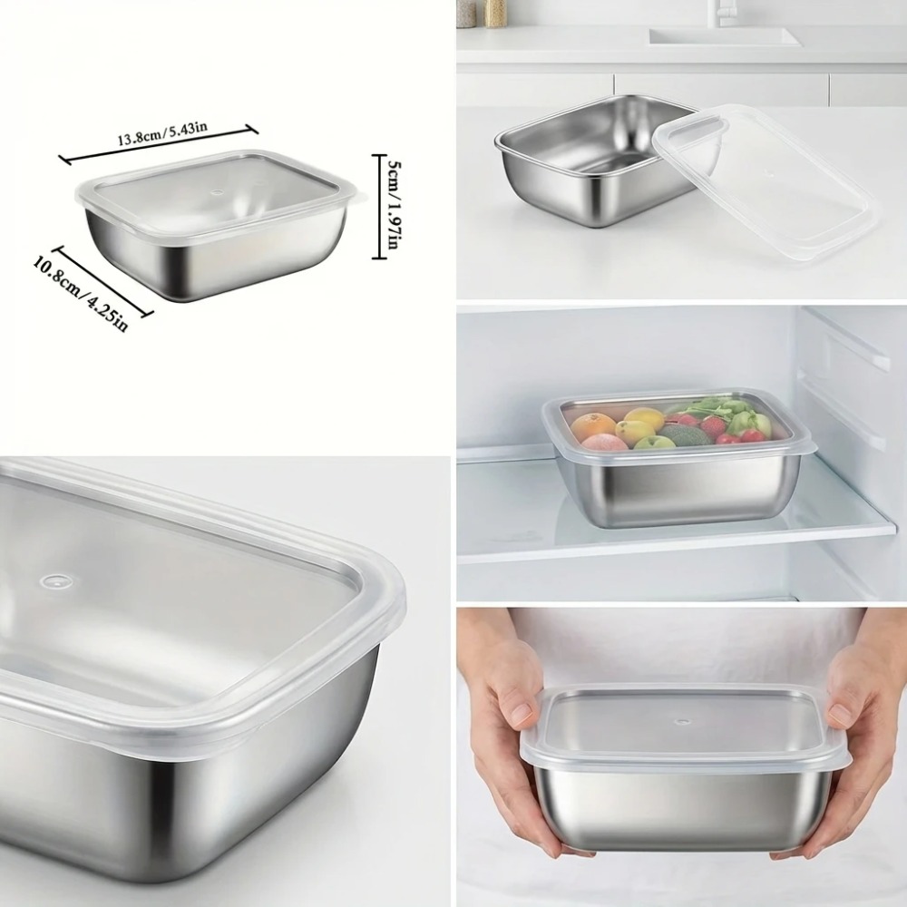 6PCS Stainless Steel Food Stor - Food Storage In Stainless Steel 评论和价格