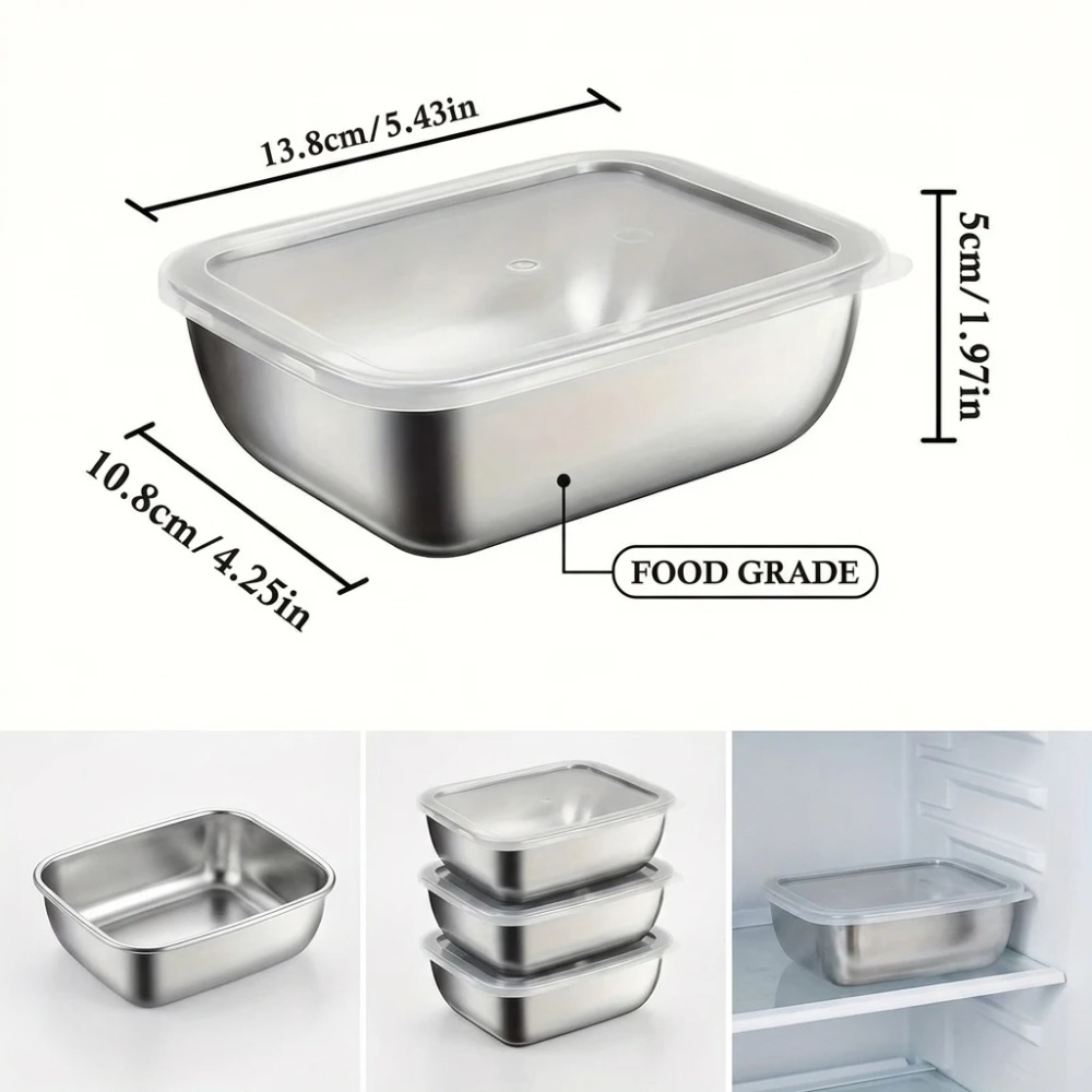 6PCS Stainless Steel Food Stor - Food Storage In Stainless Steel 评论和价格