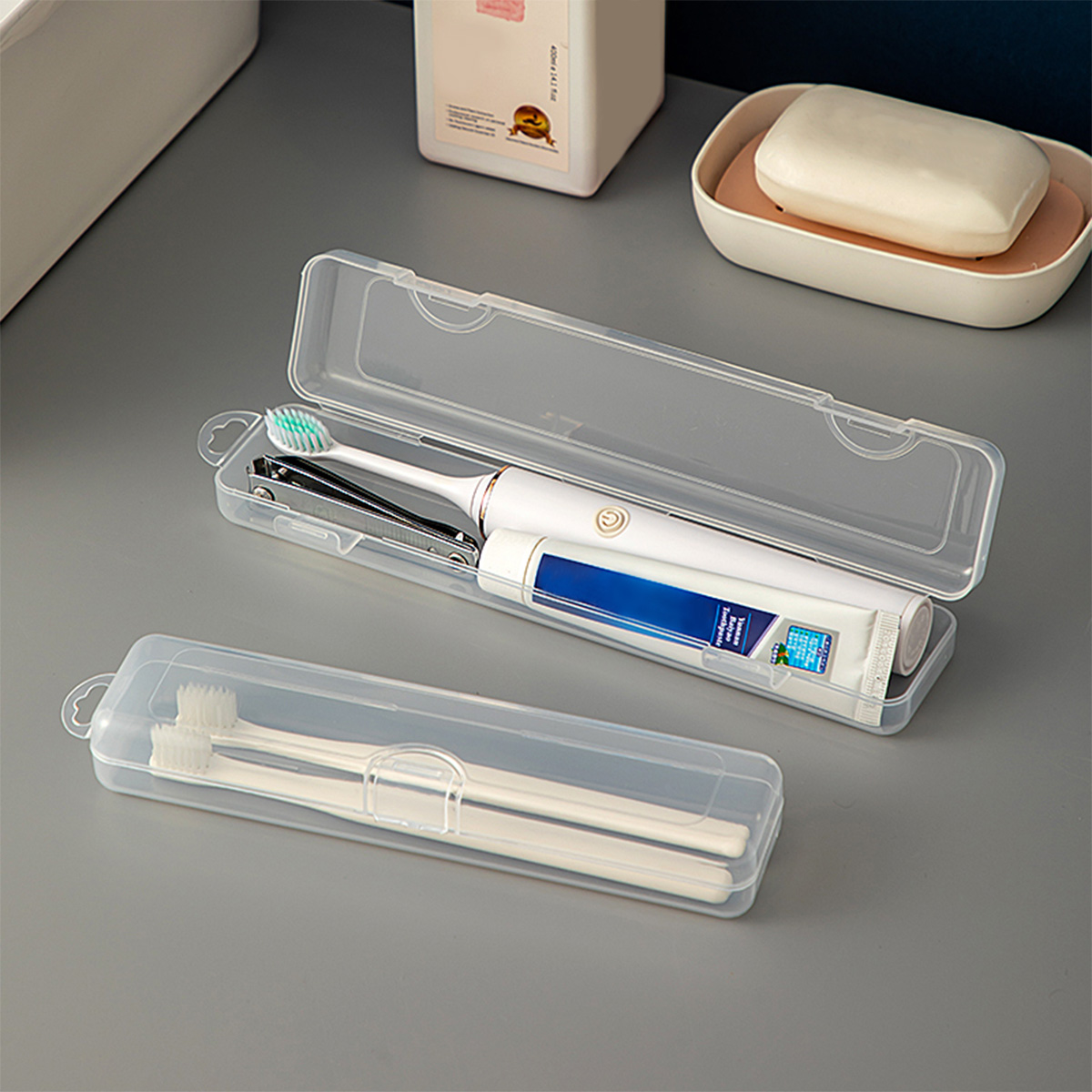 WORTHBUY Toothbrush Box Transp - Food Storage Organization 评论和价格