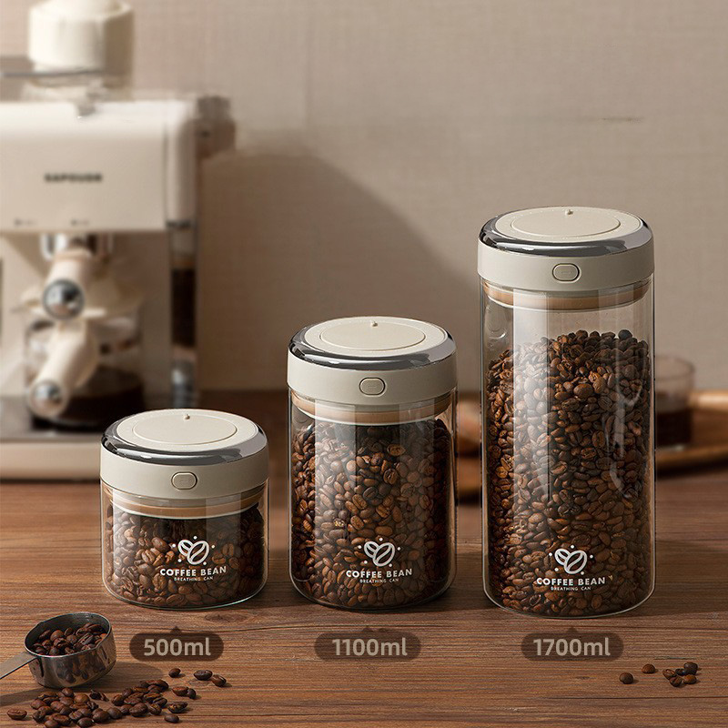 500/1100/1700ml Coffee Beans V - Food Storage Vacuum Containers 评论和价格
