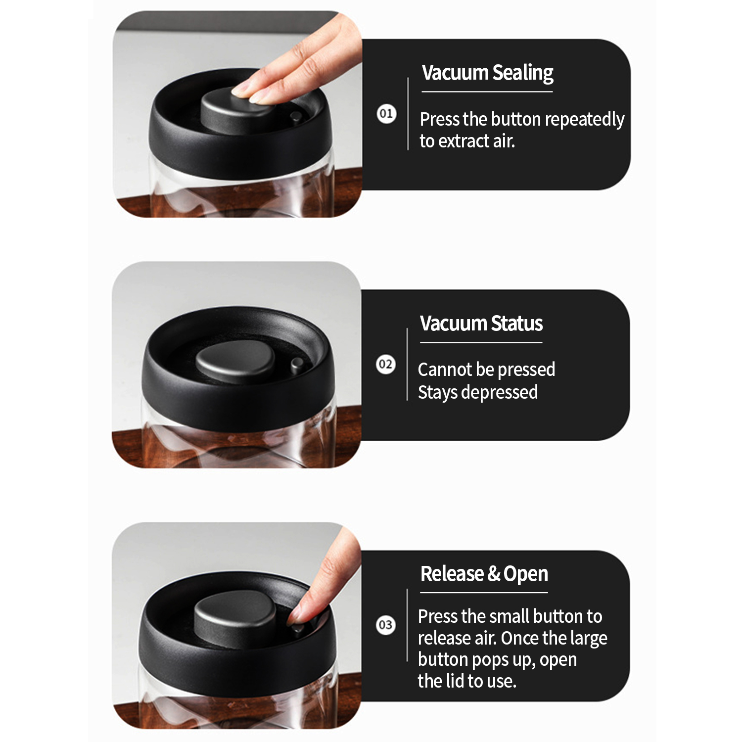 OANKR Vacuum Coffee Canister 5 - Food Storage Vacuum Containers 评论和价格