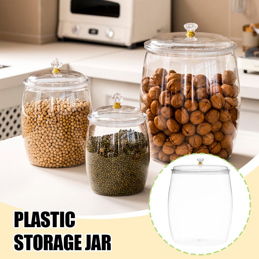 Large Transparent Plastic Seal - Food Storage Jars 评论和价格