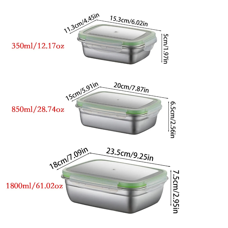 304 Stainless Steel Lunch Box  - Food Storage In Stainless Steel 评论和价格