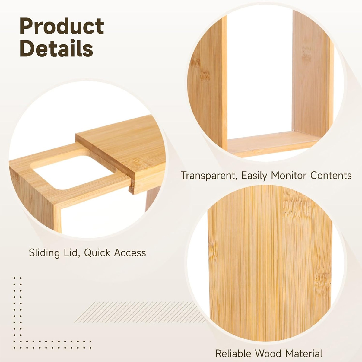 E9 1Pcs Bamboo Cereal Rice Sto - Food Storage Lidl 评论和价格
