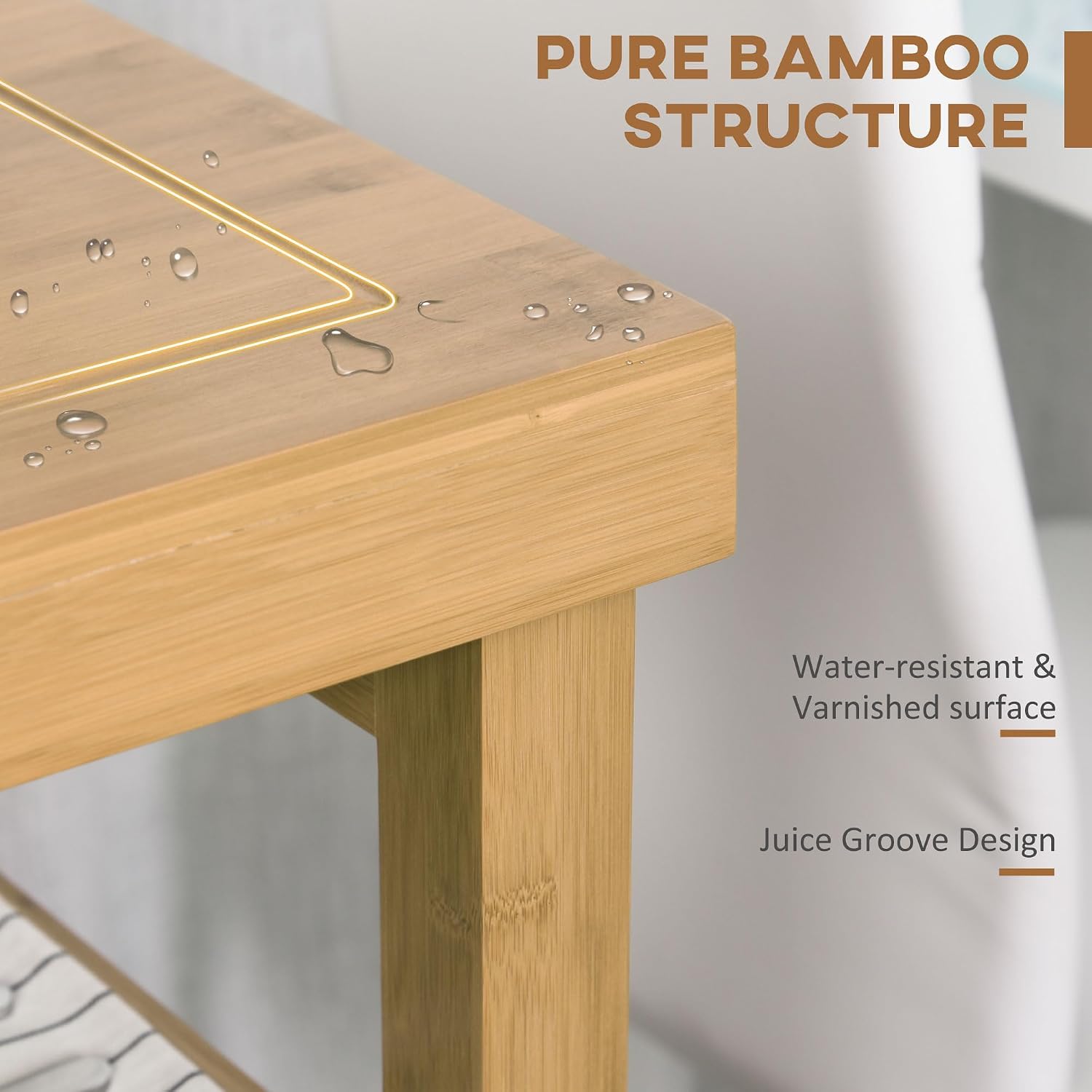 Bamboo Kitchen Island Cart On  - Food Storage On Wheels 评论和价格