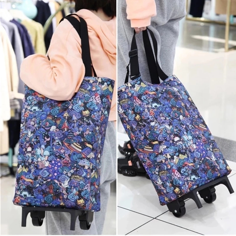 Folding Storage Bag High Capac - Food Storage On Wheels 评论和价格