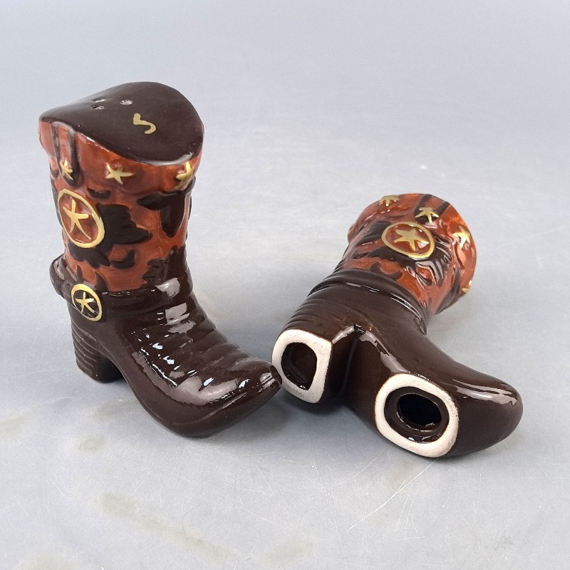 Vintage Boots Ceramic Spice Ja - Food Storage Jars 评论和价格