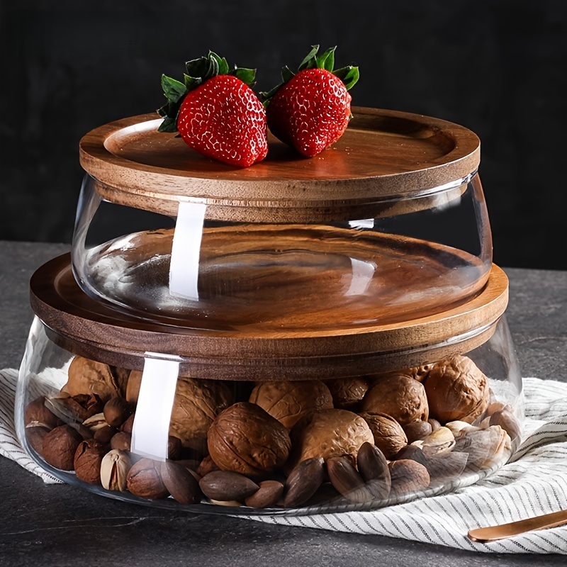 Glass Canisters with Wooden Li - Food Storage Lidl 评论和价格