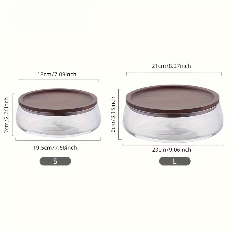 Glass Canisters with Wooden Li - Food Storage Lidl 评论和价格