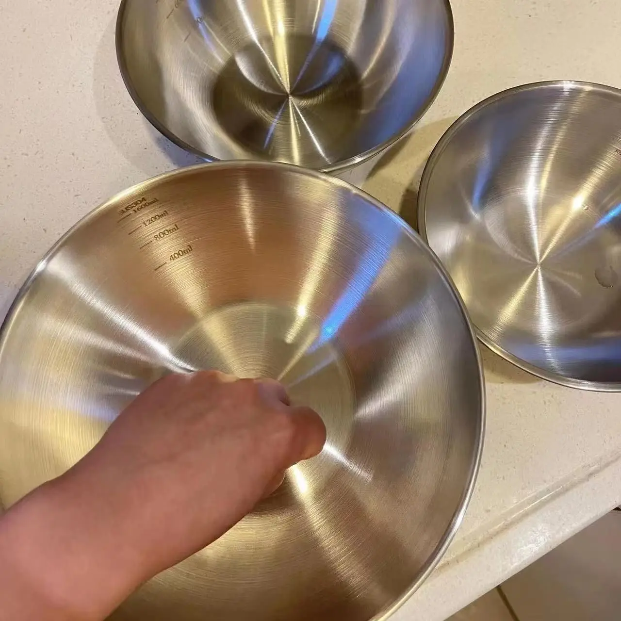 1-3 Stainless Steel Bowl Set w - Food Storage In Stainless Steel 评论和价格