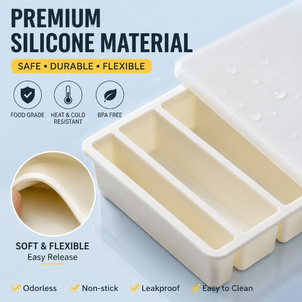 Durable Silicone Freezing Tray - Food Storage Silicone 评论和价格