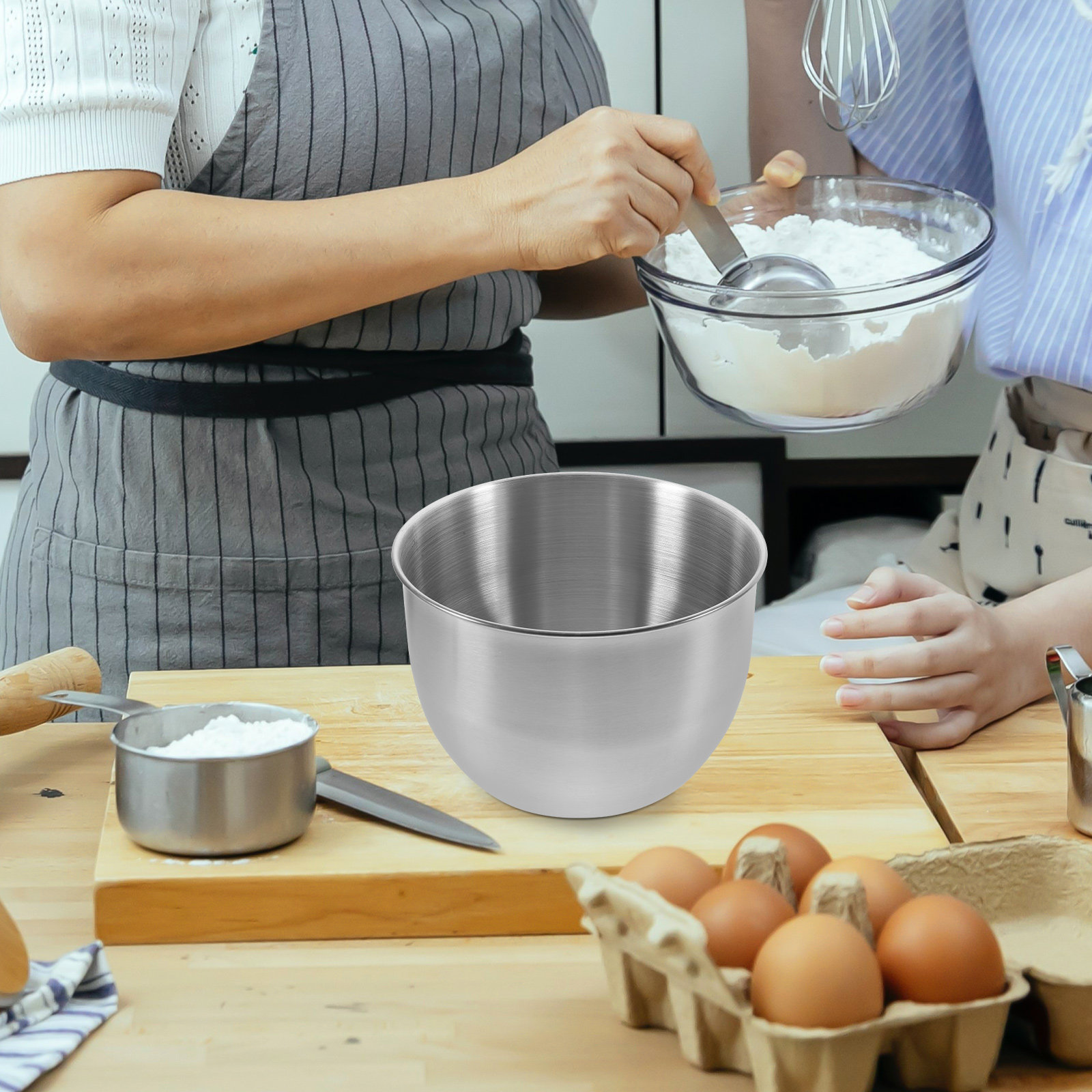 Deep Stainless Steel Mixing Bo - Food Storage In Stainless Steel 评论和价格