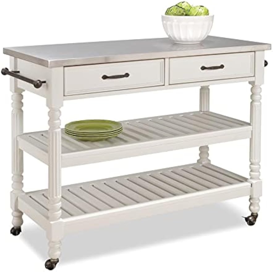 Mobile Kitchen Island Cart On  - Food Storage On Wheels 评论和价格