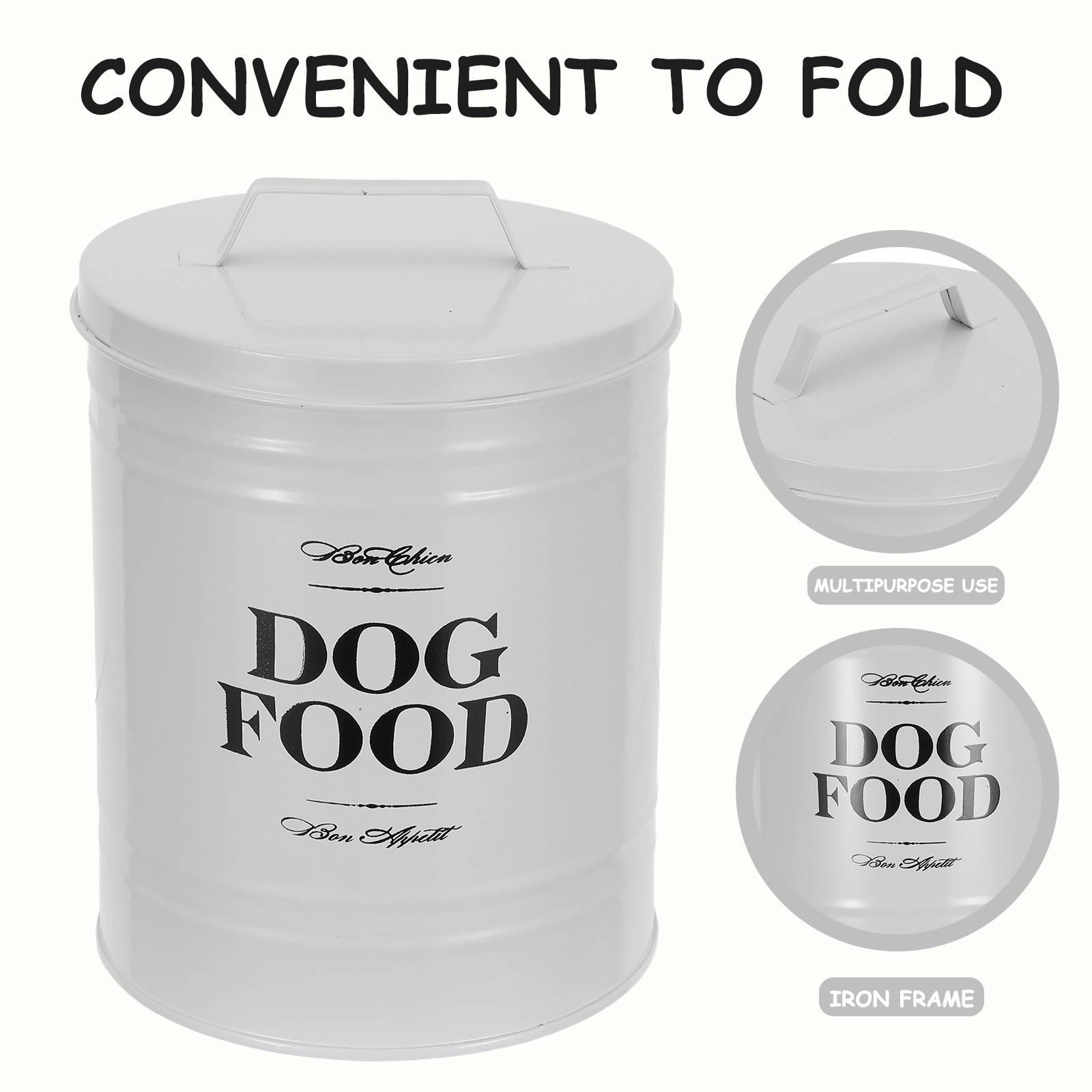 54Oz Sturdy Iron Dog Food Stor - Food Storage Jars 评论和价格